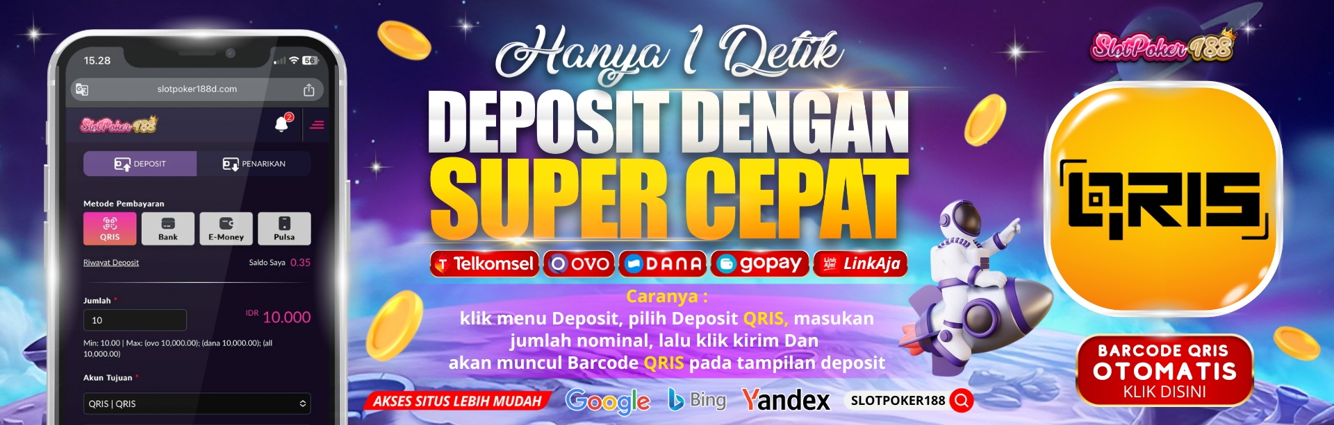 SLOTPOKER188 DEPOSIT QRIS OTOMATIS